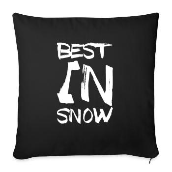 Best In Snow Funny Wintersports Snowboarding - Sofa pillowcase 17,3'' x 17,3'' (45 x 45 cm) - black - Front