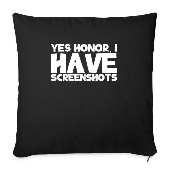 Oui Honor I Have Screenshots Lawyer Funny - Housse de coussin décorative 45 x 45 cm - noir - Devant