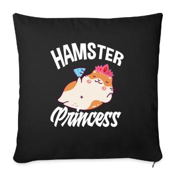 Drôle de cadeau de hamster - Housse de coussin décorative 45 x 45 cm - noir - Devant