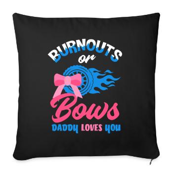Pink Or Blue Gender Reveal Baby Party Daddy - Sofa pillowcase 17,3'' x 17,3'' (45 x 45 cm) - black - Front