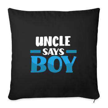 Team Boy Team Young Uncles Gender Reveal Party - Sofa pillowcase 17,3'' x 17,3'' (45 x 45 cm) - black - Front