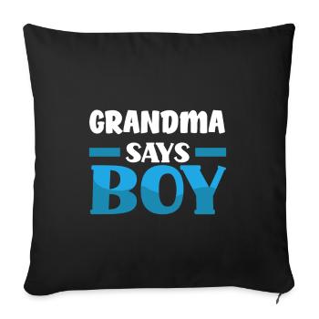 Team Boy Team Young Grandma Gender Reveal Party - Sofa pillowcase 17,3'' x 17,3'' (45 x 45 cm) - black - Front