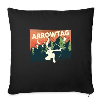 Arrowtag Tir à l’arc - Housse de coussin décorative 45 x 45 cm - noir - Devant