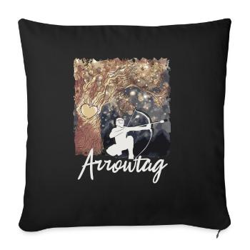 Arrowtag Tir à l’arc - Housse de coussin décorative 45 x 45 cm - noir - Devant