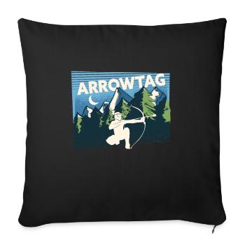 Arrowtag Tir à l’arc - Housse de coussin décorative 45 x 45 cm - noir - Devant