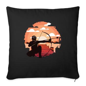 Arrowtag Tir à l’arc - Housse de coussin décorative 45 x 45 cm - noir - Devant