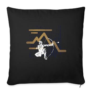 Arrowtag Tir à l’arc - Housse de coussin décorative 45 x 45 cm - noir - Devant