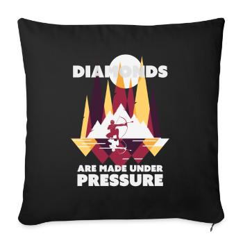 Arrowtag Diamants - Housse de coussin décorative 45 x 45 cm - noir - Devant