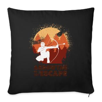 Arrowtag, Tir à l’arc - Housse de coussin décorative 45 x 45 cm - noir - Devant