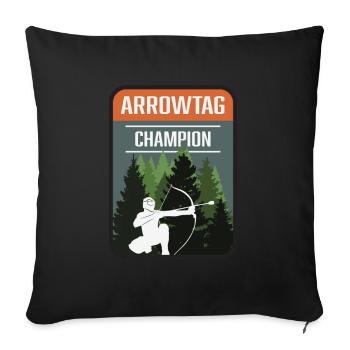 Arrowtag Champion - Housse de coussin décorative 45 x 45 cm - noir - Devant