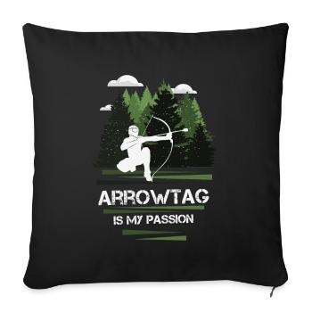 Arrowtag Passion - Sofa pillowcase 17,3'' x 17,3'' (45 x 45 cm) - black - Front