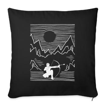 Flèche Lignes - Housse de coussin décorative 45 x 45 cm - noir - Devant