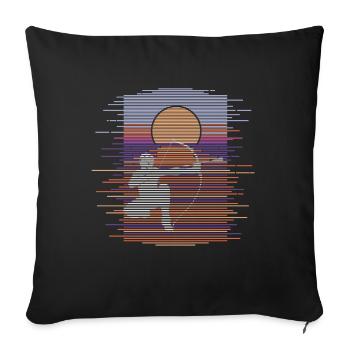 Flèche Lignes - Housse de coussin décorative 45 x 45 cm - noir - Devant