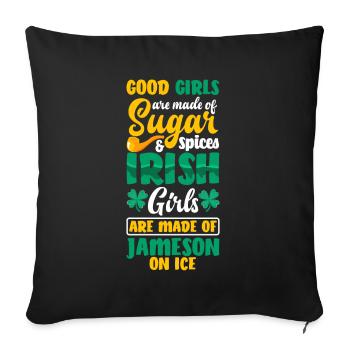 Irish Ireland St.Patrick's Day Gift - Sofa pillowcase 17,3'' x 17,3'' (45 x 45 cm) - black - Front