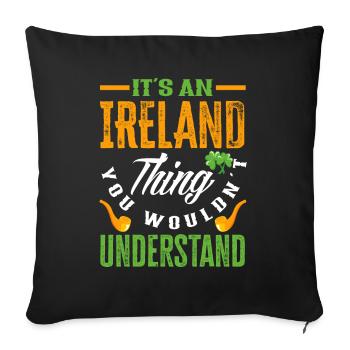 Irish Ireland St.Patrick's Day Gift - Sofa pillowcase 17,3'' x 17,3'' (45 x 45 cm) - black - Front