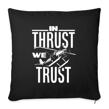 Flugzeug Luftfahrt Pilot Lustiges Piloten Geschenk - Sofakissenbezug 45 x 45 cm - Schwarz - Vorne