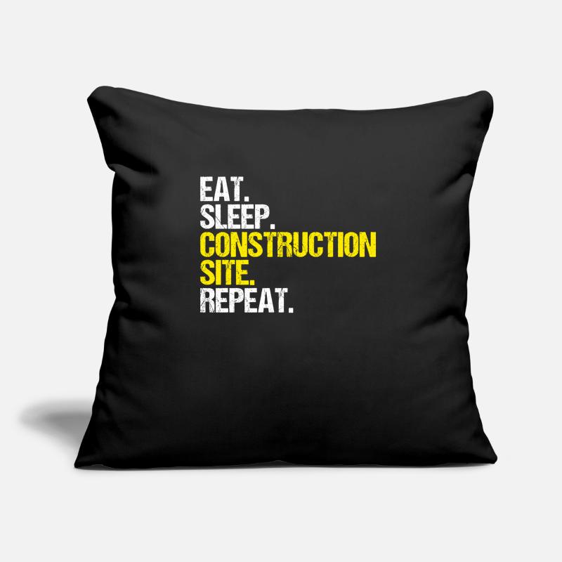 Ouvrier de la construction Métier de la construction Profession de la construction Maçon Housse de coussin décorative 45 x 45 cm