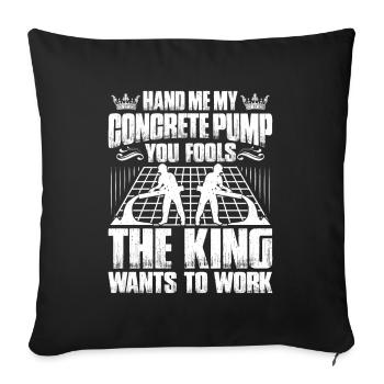 Concrete builder Reinforced concrete builder Concrete Worker - Sofa pillowcase 17,3'' x 17,3'' (45 x 45 cm) - black - Front