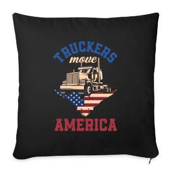 Truck Driver Trucker Truck Driver Driver - Sofa pillowcase 17,3'' x 17,3'' (45 x 45 cm) - black - Front