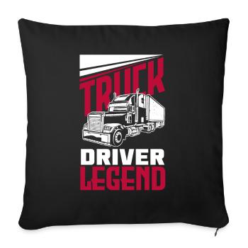 Truck Driver Trucker Truck Driver Driver - Sofa pillowcase 17,3'' x 17,3'' (45 x 45 cm) - black - Front