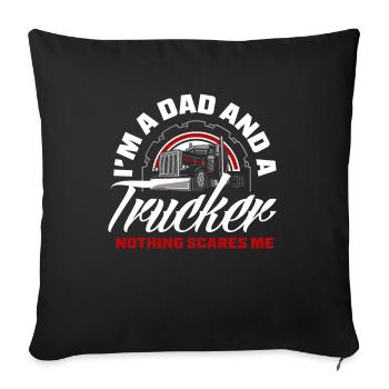 Truck Driver Trucker Truck Driver Driver - Sofa pillowcase 17,3'' x 17,3'' (45 x 45 cm) - black - Front