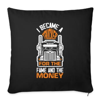 Truck Driver Trucker Truck Driver Driver - Sofa pillowcase 17,3'' x 17,3'' (45 x 45 cm) - black - Front