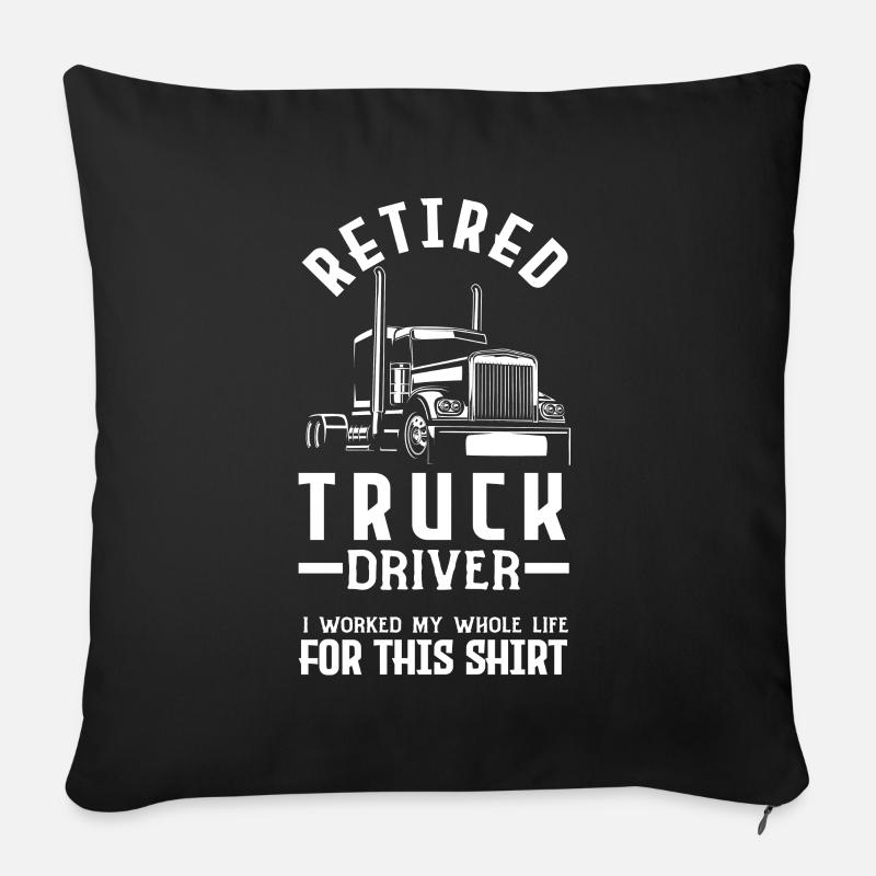 Truck Driver Trucker Truck Driver Driver - Sofa pillowcase 17,3'' x 17,3'' (45 x 45 cm) - black