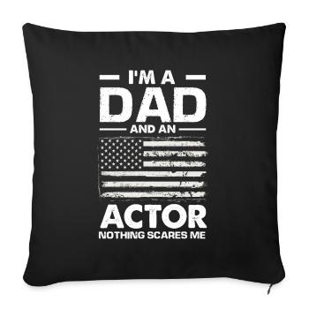 Drôle d’acteur Actrice Cadeau - Housse de coussin décorative 45 x 45 cm - noir - Devant