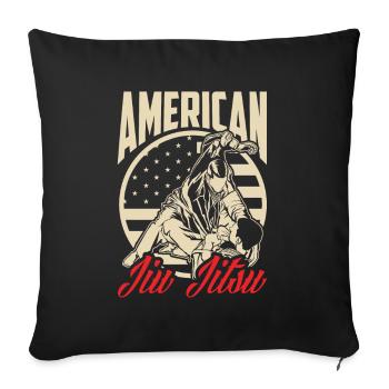 Jiu Jitsu Jiu Jitsu Jiu Jitsu - Sofakissenbezug 45 x 45 cm - Schwarz - Vorne