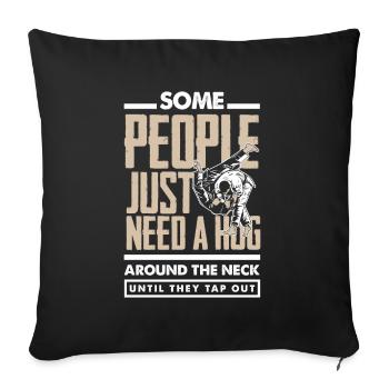 Jiu Jitsu Jiu Jitsu Jiu Jitsu - Sofakissenbezug 45 x 45 cm - Schwarz - Vorne