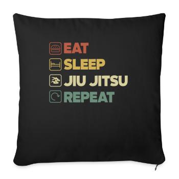 Jiu Jitsu Jiu Jitsu Jiu Jitsu - Sofakissenbezug 45 x 45 cm - Schwarz - Vorne
