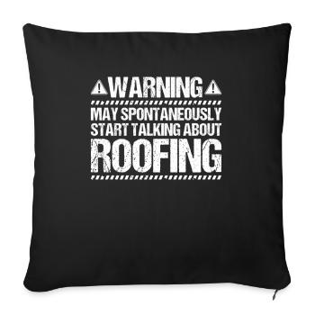 Dachdecker Dachdeckerei Dachdecken Roofer Roofing - Sofa pillowcase 17,3'' x 17,3'' (45 x 45 cm) - black - Front