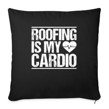 Dachdecker Dachdeckerei Dachdecken Roofer Roofing - Sofa pillowcase 17,3'' x 17,3'' (45 x 45 cm) - black - Front