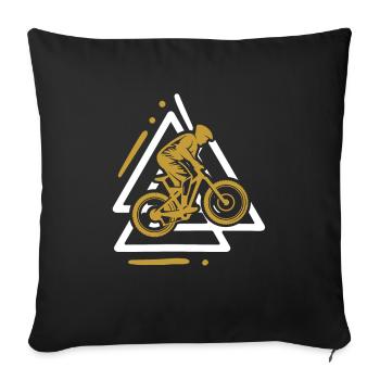 Geometry Downhill - Sofa pillowcase 17,3'' x 17,3'' (45 x 45 cm) - black - Front