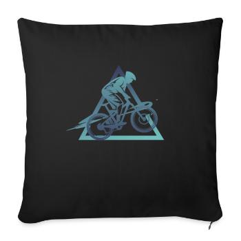 Geometry Downhill - Sofa pillowcase 17,3'' x 17,3'' (45 x 45 cm) - black - Front