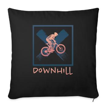 Grunge Downhill - Sofa pillowcase 17,3'' x 17,3'' (45 x 45 cm) - black - Front