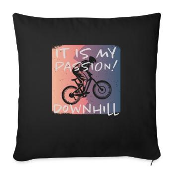 Grunge Downhill - Sofa pillowcase 17,3'' x 17,3'' (45 x 45 cm) - black - Front
