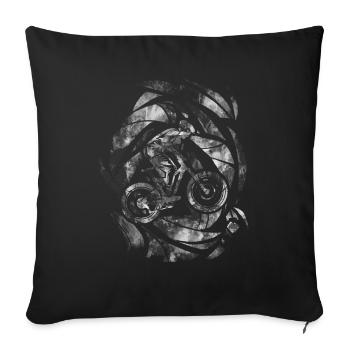 Grunge Downhill - Sofa pillowcase 17,3'' x 17,3'' (45 x 45 cm) - black - Front
