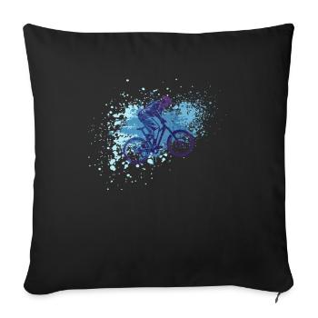 Splash Downhill - Sofa pillowcase 17,3'' x 17,3'' (45 x 45 cm) - black - Front
