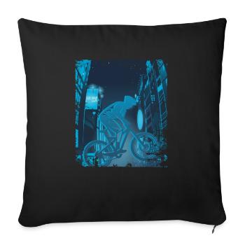 Asian City Downhill - Sofa pillowcase 17,3'' x 17,3'' (45 x 45 cm) - black - Front
