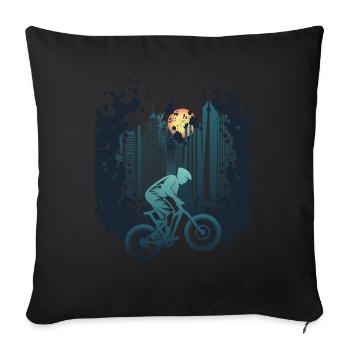Skyline Downhill - Sofa pillowcase 17,3'' x 17,3'' (45 x 45 cm) - black - Front