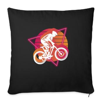 Vaporwave Downhill - Sofa pillowcase 17,3'' x 17,3'' (45 x 45 cm) - black - Front