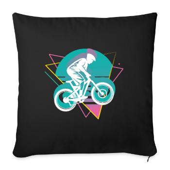 Vaporwave Downhill - Sofa pillowcase 17,3'' x 17,3'' (45 x 45 cm) - black - Front