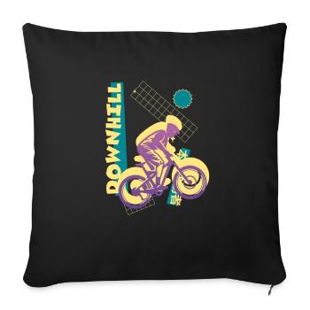 Vaporwave Downhill - Sofa pillowcase 17,3'' x 17,3'' (45 x 45 cm) - black - Front