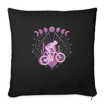 Vaporwave Space Downhill - Sofa pillowcase 17,3'' x 17,3'' (45 x 45 cm) - black - Front
