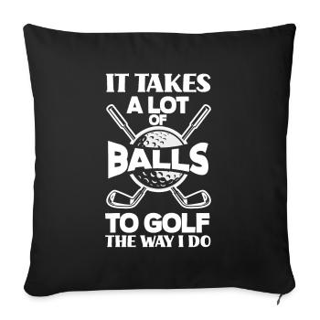 Fun Golf Golf Golfer Gift - Sofa pillowcase 17,3'' x 17,3'' (45 x 45 cm) - black - Front