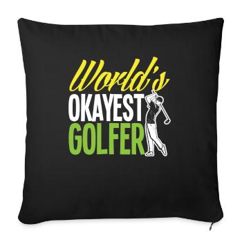 Fun Golf Golf Golfer Gift - Sofa pillowcase 17,3'' x 17,3'' (45 x 45 cm) - black - Front