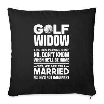 Fun Golf Golf Golfer Gift - Sofa pillowcase 17,3'' x 17,3'' (45 x 45 cm) - black - Front