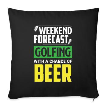 Fun Golf Golf Golfer Cadeau - Housse de coussin décorative 45 x 45 cm - noir - Devant