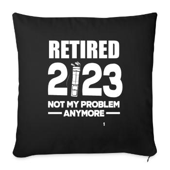 Fun Golf Golf Golfer Gift Pension 2023 - Sofa pillowcase 17,3'' x 17,3'' (45 x 45 cm) - black - Front